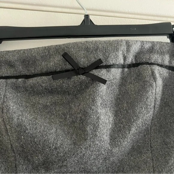 Zara Strapless Flannel Bow Top Grey Black Tube Top Wool Blend Size Small NWT - Picture 6 of 10